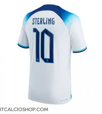 Inghilterra Raheem Sterling #10 Prima Maglia Mondiali 2022 Manica Corta